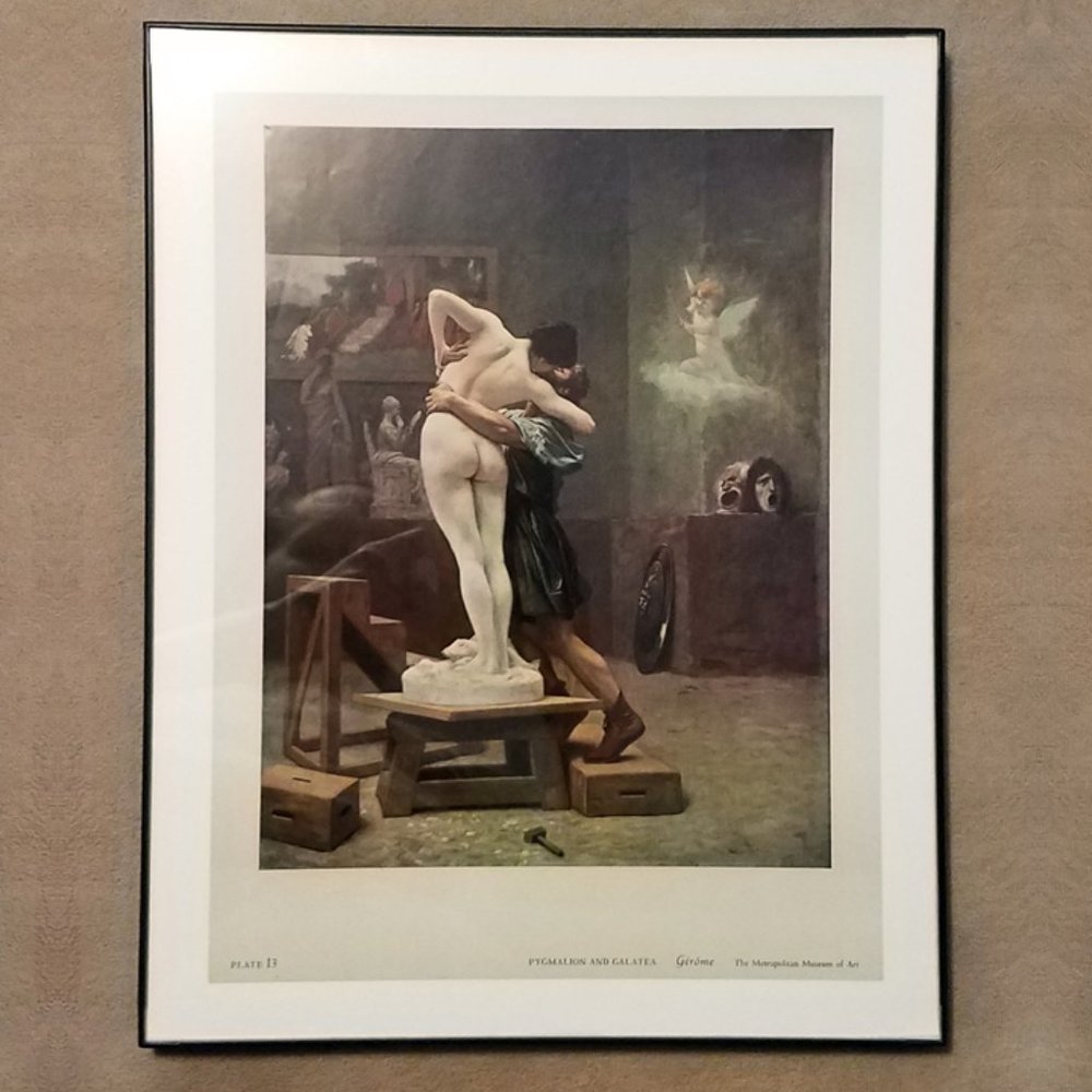 Pygmalion & Galatea Print Framed Wall Art Myth